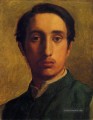 Degas in einer grünen Jacke Edgar Degas